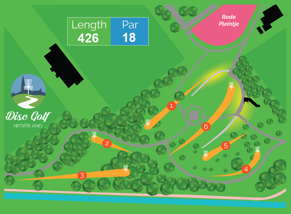 Kaart Disc Golf course Steenwijk